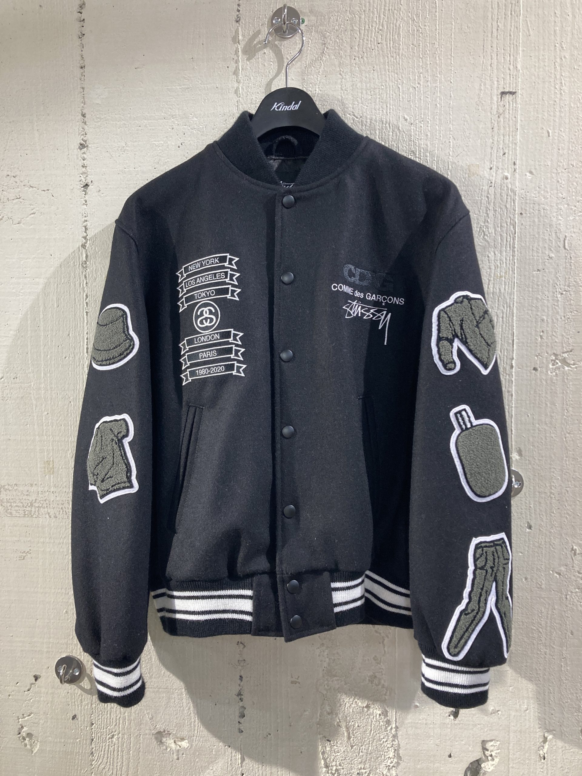 COMME des GARCONS × STUSSY】４０周年記念 Varsity Jacket【買取入荷